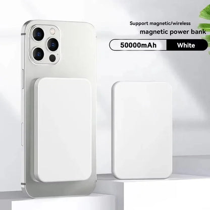 Snap and charge. Magnetic power bank . 50000mAh  Wireless Beast.