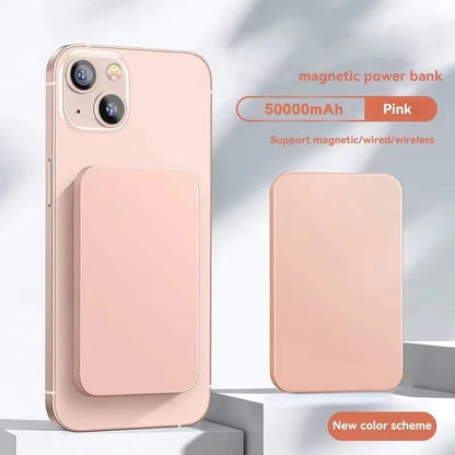 Snap and charge. Magnetic power bank . 50000mAh  Wireless Beast.