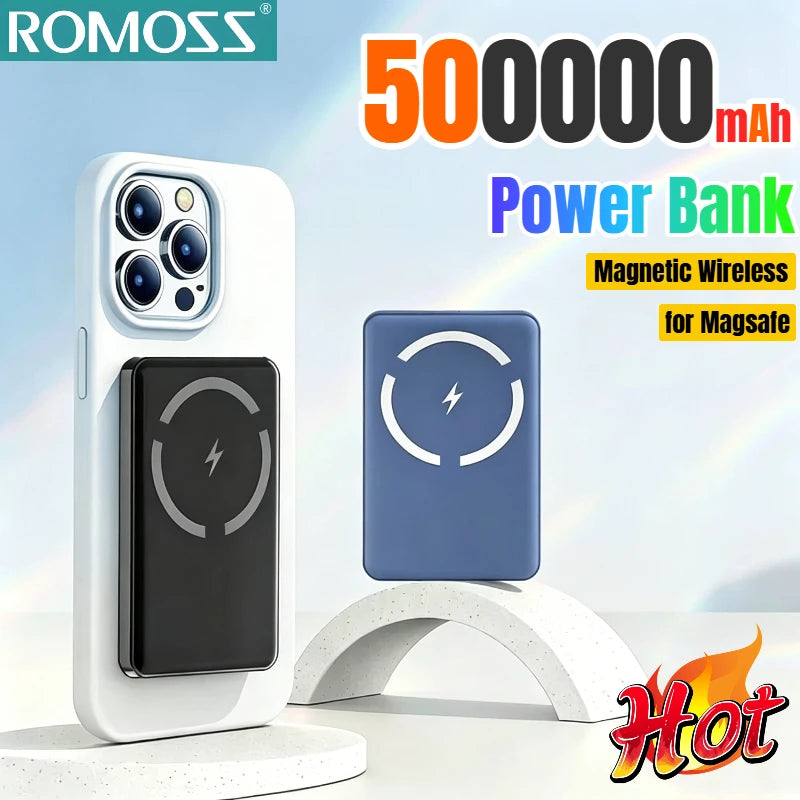 Snap and charge. Magnetic power bank . 50000mAh  Wireless Beast.